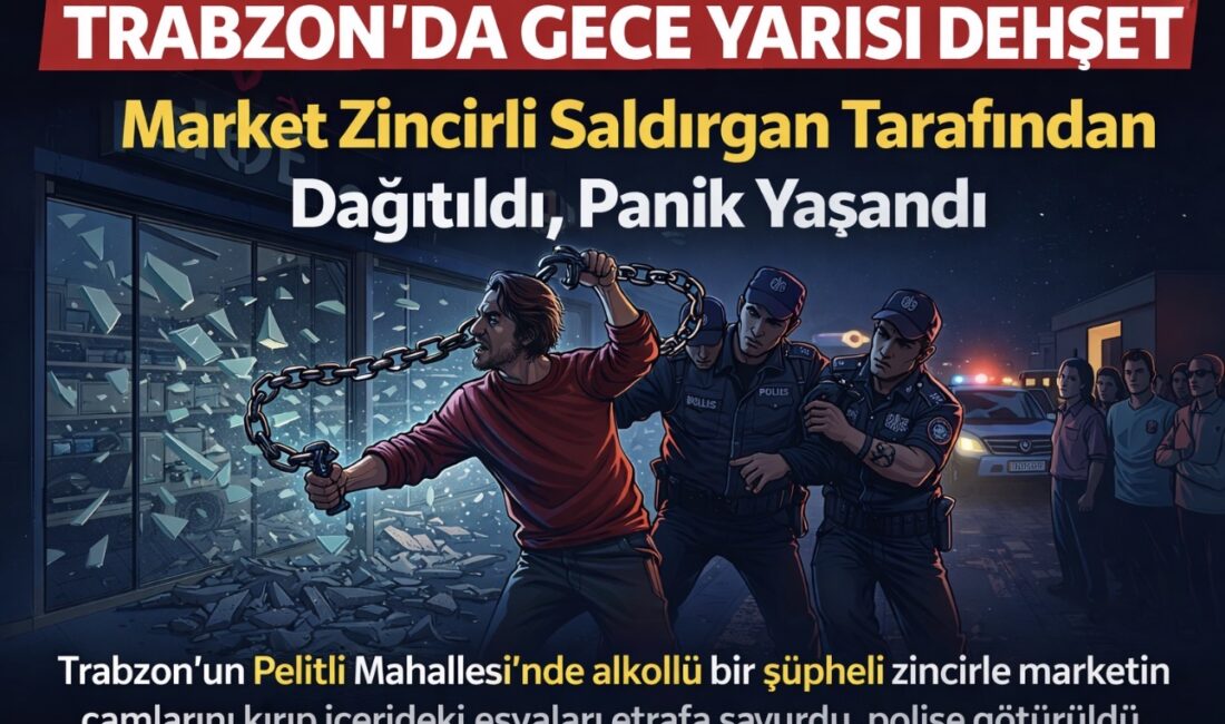 Trabzon’un Pelitli Mahallesi’nde yaşanan olay, mahalle sakinlerine korku dolu anlar